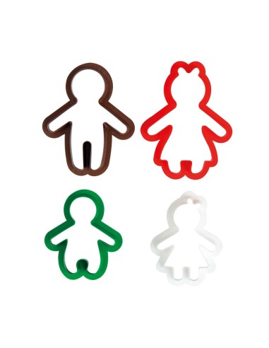 Set Cortadores Familia De Jengibre 4ud. Decora