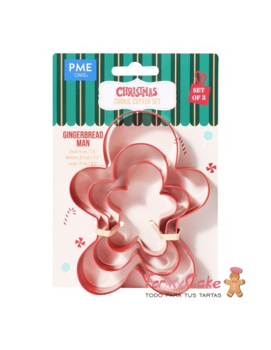 Cortador Galletas Muñeco De Jengibre 3ud PME