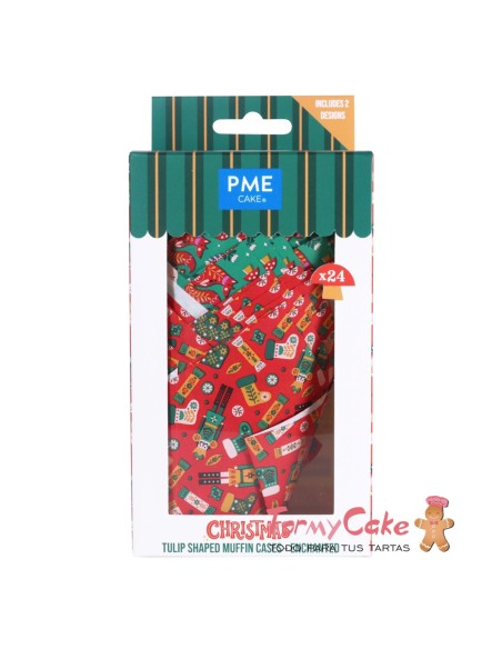 Cápsulas Muffins Navideñas Encantado 24ud PME