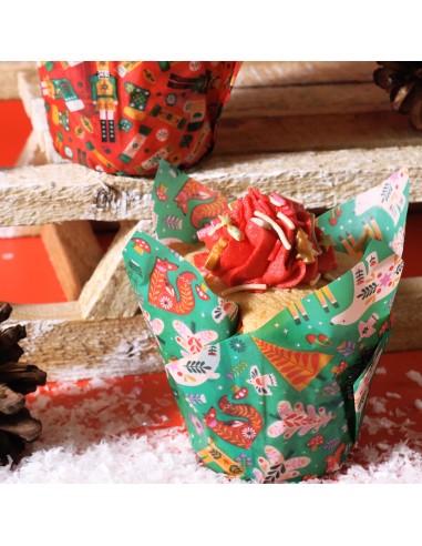 Cápsulas Muffins Navideñas Encantado 24ud PME