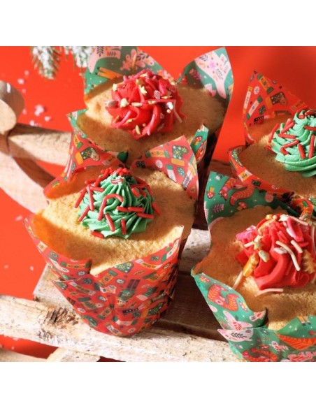 Cápsulas Muffins Navideñas Encantado 24ud PME