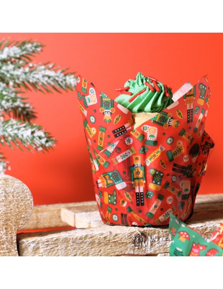 Cápsulas Muffins Navideñas Encantado 24ud PME