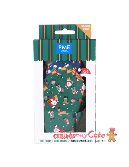 Cápsulas Muffins Navideñas Taller De Santa 24ud PME