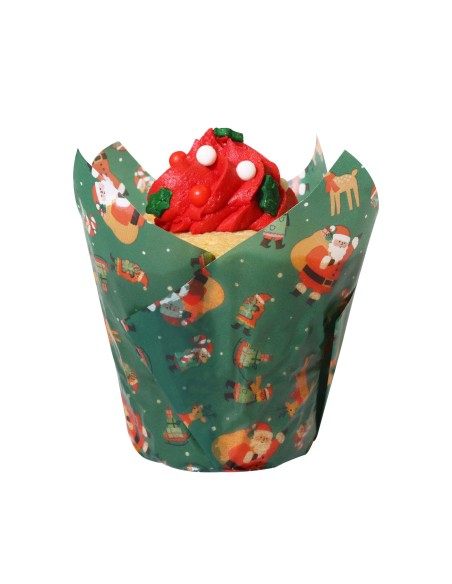 Cápsulas Muffins Navideñas Taller De Santa 24ud PME