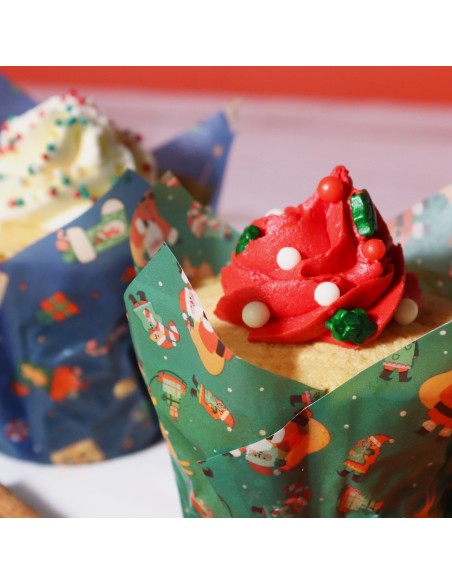 Cápsulas Muffins Navideñas Taller De Santa 24ud PME