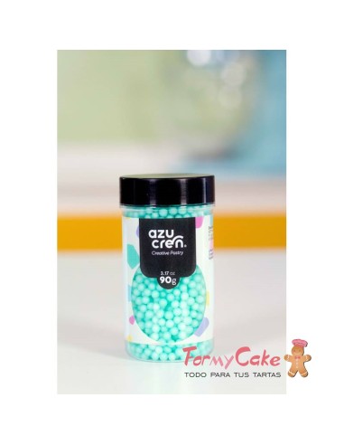 Bola Azul Pastel 4mm 90g. Azucren
