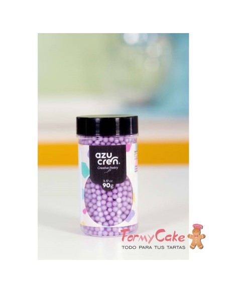 Bola Lila Pastel 4mm 90g. Azucren