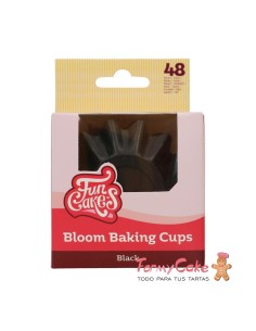 Cápsulas para Hornear Bloom Negras 48ud. Funcakes