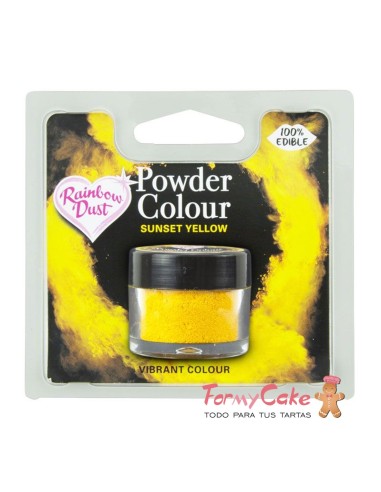 Colorante en Polvo Sunset Yellow 2gr Rainbow Dust