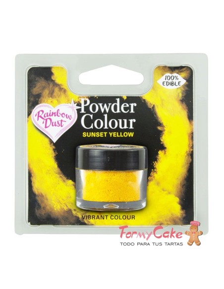 Colorante en Polvo Sunset Yellow 2gr Rainbow Dust