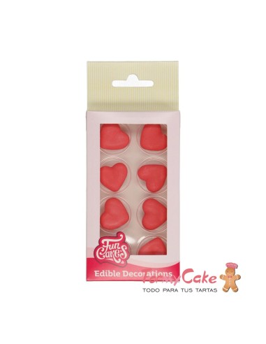 Decoraciones De Mazapán Corazón Rojo 8ud. Funcakes