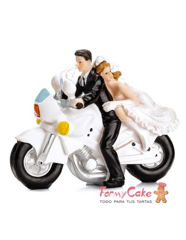 Figura para Tarta Boda "Pareja en Moto" PartyDeco