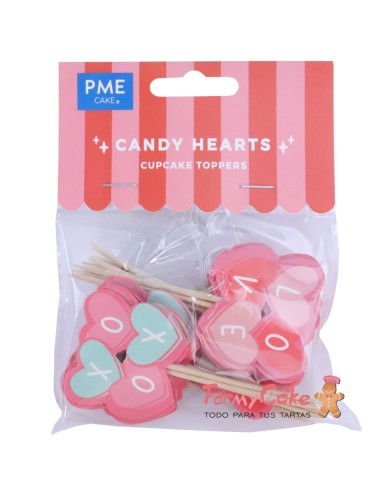 Toppers De San Valentín Corazones Para Cupcakes...
