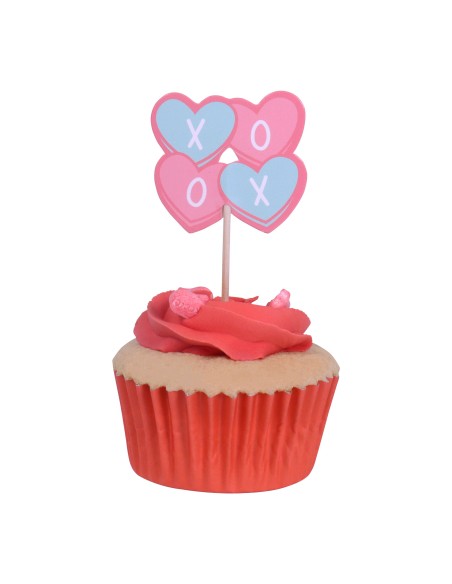 Toppers De San Valentín Corazones Para Cupcakes 24uds PME