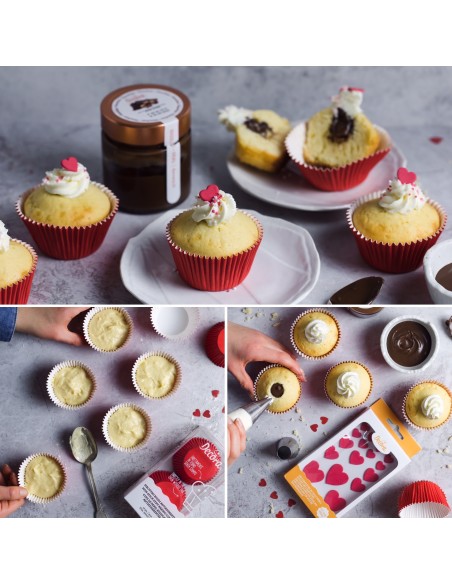 Decoraciones De Azucar Corazón Rojo 16ud. Decora