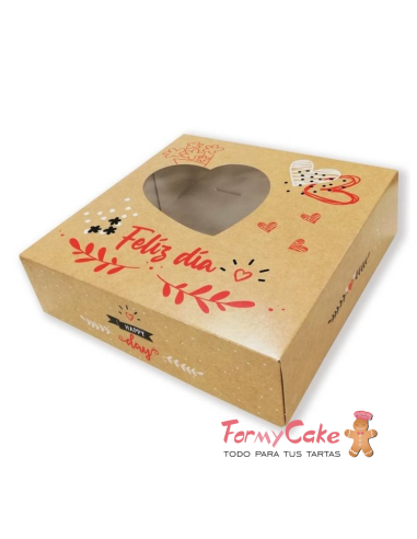 Caja Decorada Corazones 26x26x8cm Azucren