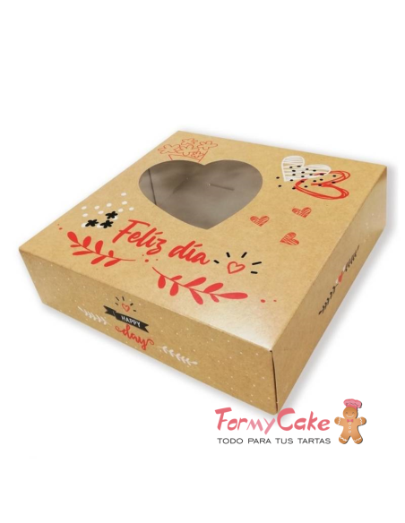 Caja Decorada Corazones 23,5x23,5x8cm Azucren