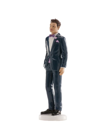 Figura de Boda Hombre Traje Azul 16cm