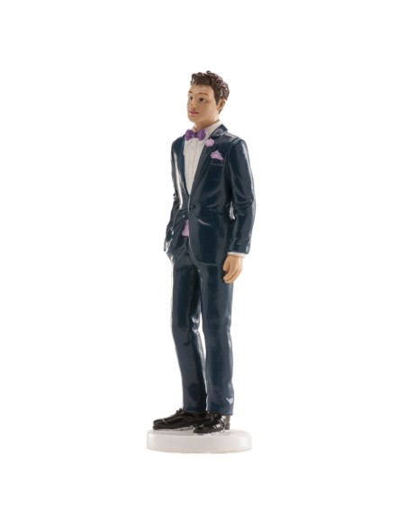 Figura de Boda Hombre Traje Azul 16cm