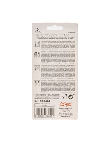 Velas para Tartas Burbuja Plateada 6ud Dekora