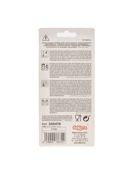 Velas para Tartas Burbuja Plateada 6ud Dekora