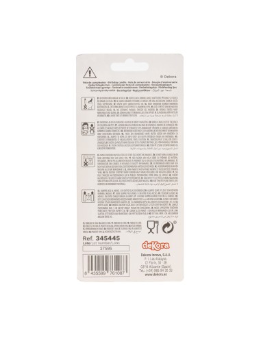 Velas para Tartas Burbuja Dorada 6ud Dekora