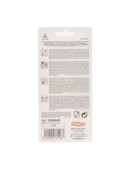 Velas para Tartas Burbuja Dorada 6ud Dekora