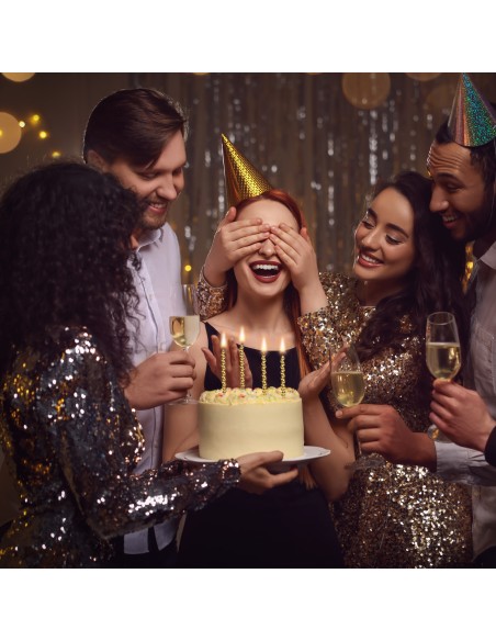 Velas para Tartas Burbuja Dorada 6ud Dekora