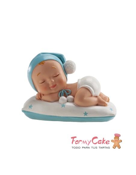 Figura para Tarta Bautizo Niño Dormido Pompón Dekora