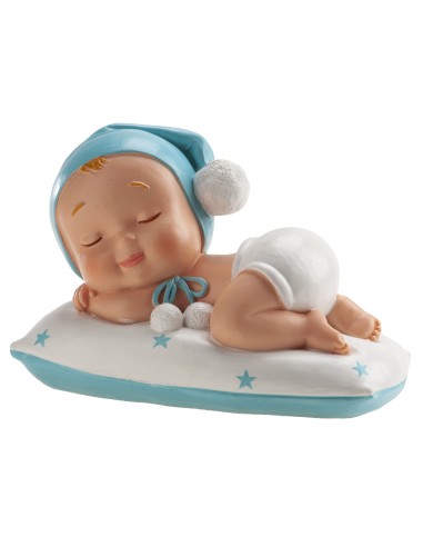 Figura para Tarta Bautizo Niño Dormido Pompón...