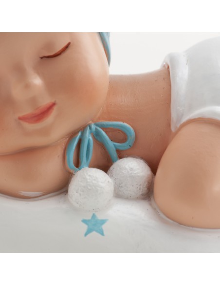Figura para Tarta Bautizo Niño Dormido Pompón Dekora