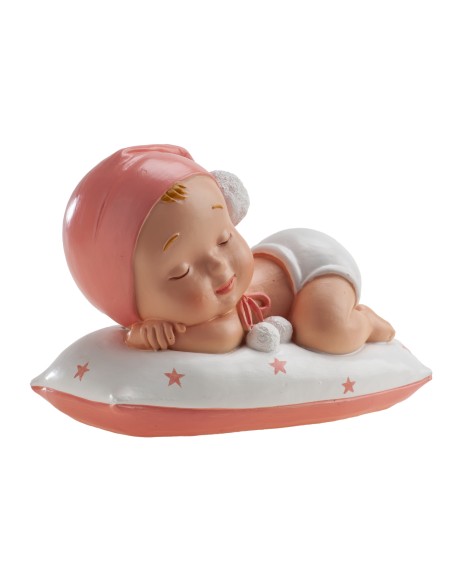 Figura para Tarta Bautizo Niña Dormida Pompón Dekora