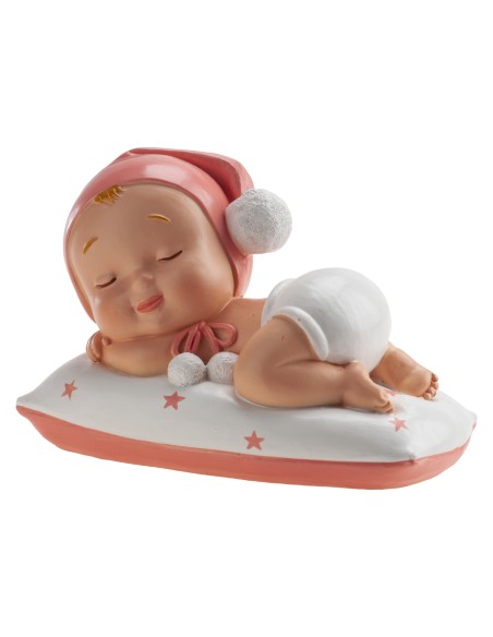 Figura para Tarta Bautizo Niña Dormida Pompón Dekora