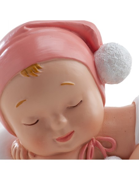Figura para Tarta Bautizo Niña Dormida Pompón Dekora
