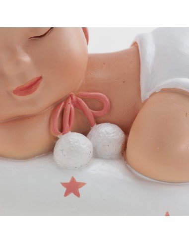 Figura para Tarta Bautizo Niña Dormida Pompón...