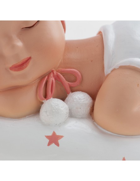 Figura para Tarta Bautizo Niña Dormida Pompón Dekora