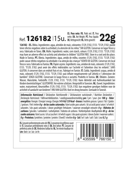 Margaritas De Oblea Colores 15uds Dekora