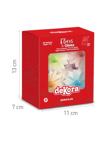 Margaritas De Oblea Colores 15uds Dekora