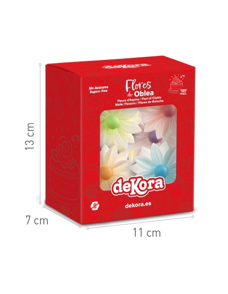 Margaritas De Oblea Colores 15uds Dekora