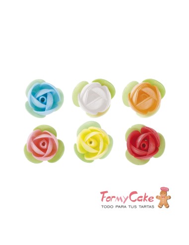 Rosas De Oblea Colores 8uds Dekora