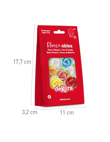 Rosas De Oblea Colores 8uds Dekora