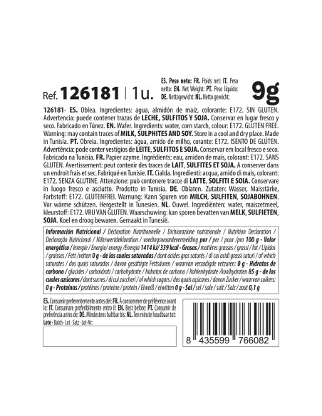 Rosa De Oblea Blanca Borde Dorado Dekora