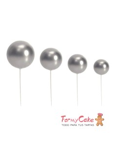 Set Bolas Plateadas Decorativas 20ud Azucren