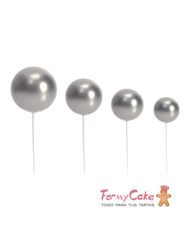 Set Bolas Plateadas Decorativas 20ud Azucren
