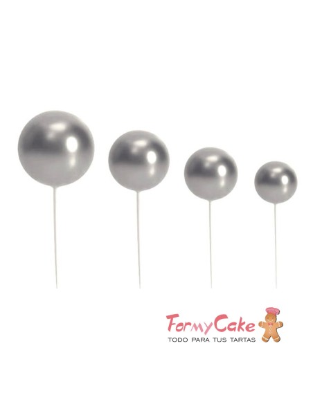 Set Bolas Plateadas Decorativas 20ud Azucren