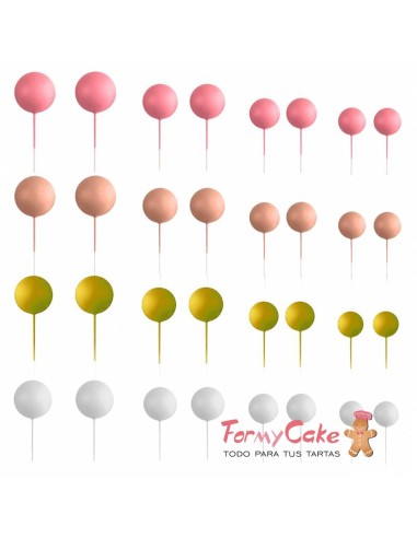 Set Bolas Decorativas Mix Rosa 32ud Azucren