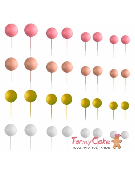 Set Bolas Decorativas Mix Rosa 32ud Azucren