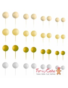 Set Bolas Decorativas Mix Amarillo 32ud Azucren