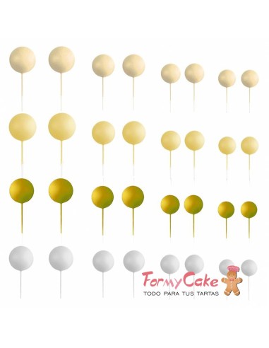 Set Bolas Decorativas Mix Amarillo 32ud Azucren