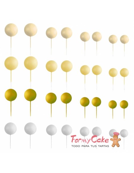 Set Bolas Decorativas Mix Amarillo 32ud Azucren